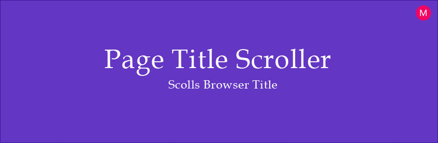 Page Title Scroller